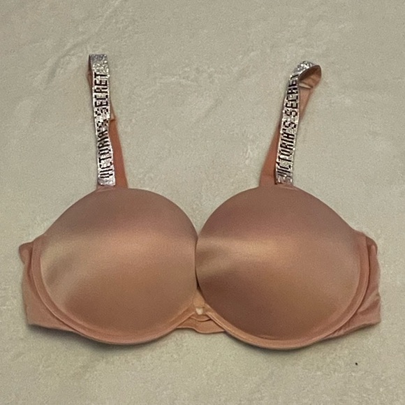Women's Satin Push-Up Bra in Rose Gold - Picture 3 of 6